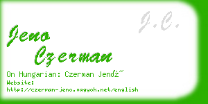 jeno czerman business card